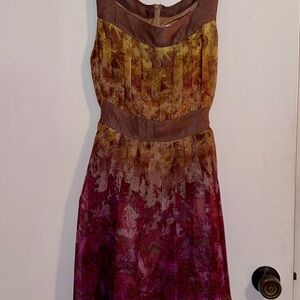 Anthropologie/Anna Sui Silk Watercolor sleeveless dress, size 8